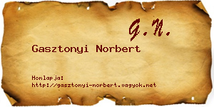 Gasztonyi Norbert névjegykártya